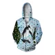 thumbnail image 2 of Sudaderas de otoño para hombre Sudadera con capucha para hombre Sudadera con capucha con estampado personalizado de pingüino Ropa Y2K Sudadera con capucha con estampado de ballena y pez espada Sudader, 2 of 4