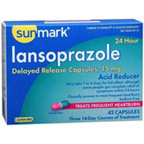 Sunmark Lansoprazole Delayed Released Capsules 15 Mg 42 Capsules