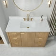 thumbnail image 4 of Cadiz 48" Single Bathroom Vanity in Washed Ash Grey w/Lightning White top&Mirror, 4 of 17