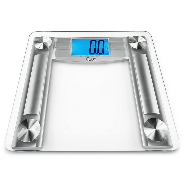 Stainless Steel Digital Body Weight Bathroom Scale, Step-On