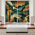 thumbnail image 3 of Ambesonne Mid Century Modern Kitchen Curtains, Lake Mountains, 55"x39", Ginger Dark Teal, 3 of 3