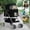 Black, variant on 4 Wheels Pet Stroller Foldable Dog Stroller Cat Stroller with Storage Basket & Removable Liner, Travel Lite Foldable Carrier Strolling Cart for Dogs Cats, Black