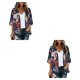 thumbnail image 4 of Guardurnaity Verano mujer Tops flor clima cálido media manga a prueba de sol frente abierto ropa femenina al aire libre playa cómoda blusa Type3 NO3, 4 of 6
