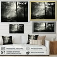thumbnail image 4 of Designart "Silence Photography: Black And White Forest I" Forest Wall Art Living Room, 4 of 7