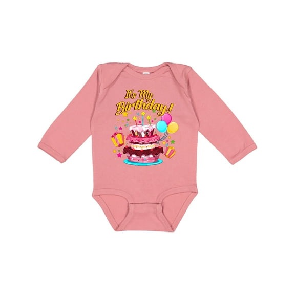 Inktastic It's My Birthday Boys or Girls Long Sleeve Baby Bodysuit
