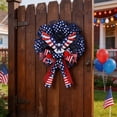 thumbnail image 5 of Miwamany Independence Day Patriotic Wreath, Red White Blue Star Hanging Ornament, 4th of July Home Party Decoration for Front Door Wall Porch Gathering, 5 of 9