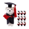 thumbnail image 1 of ColoMX 10pcs Graduación de osos suaves de oso suave para graduación Presente Mini Plush Animal para la temporada de osos Bouquet Decoración de osos, 1 of 7