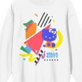 thumbnail image 2 of Hello Kitty 90s Theme Juniors White Long Sleeve Shirt-3XL, 2 of 3