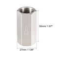 thumbnail image 2 of Uxcell G 1/2" One Way Female Threaded Full Port Check Valve Copper Silver Tone 2Pcs, 2 of 3