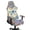 Dragonfly Bohemian Flower Print Blue Beige, variant on SCRAWLGOD Vintage American Flag Deer Print Print Gaming Chair Cover with Armrest Cover, Wear Resistant Computer Chair Slipcovers with Elastic Bottom Dustproof Chair Seat Protector for Rotating Chair