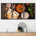 thumbnail image 2 of wall26 Framed Canvas Print Wall Art Set Indian Naan Curry Coriander Spice Variety Food Kitchen &amp; Cooking Photography Realism Decorative Colorful for Living Room, Bedroom, Office - 24"x36&quo, 2 of 5