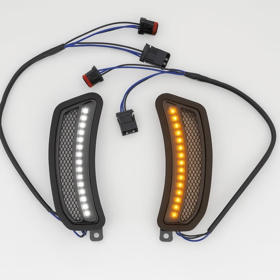 Eagle Lights Midnight Edition Vent Insert LED Running Lights and Turn Signals for Harley-Davidson® Low Rider ST Models
