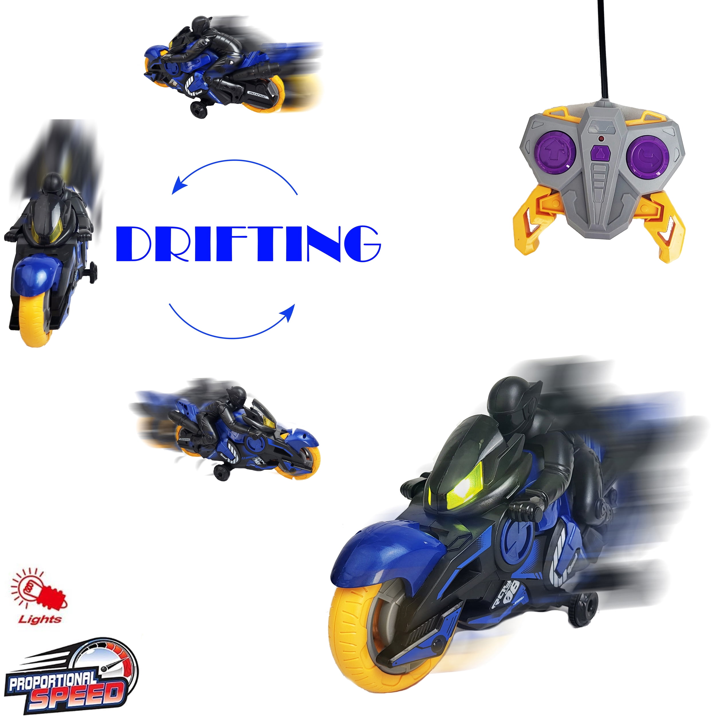 Remote Control Motorcycles 360 Spinning Action High-Speed Racing Motorbike