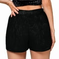 thumbnail image 6 of ABATAB Women's Sequin Shorts Solid Color Glitter Spakly High Waisted Clubwear Party Night out Trendy Shorts, 6 of 6