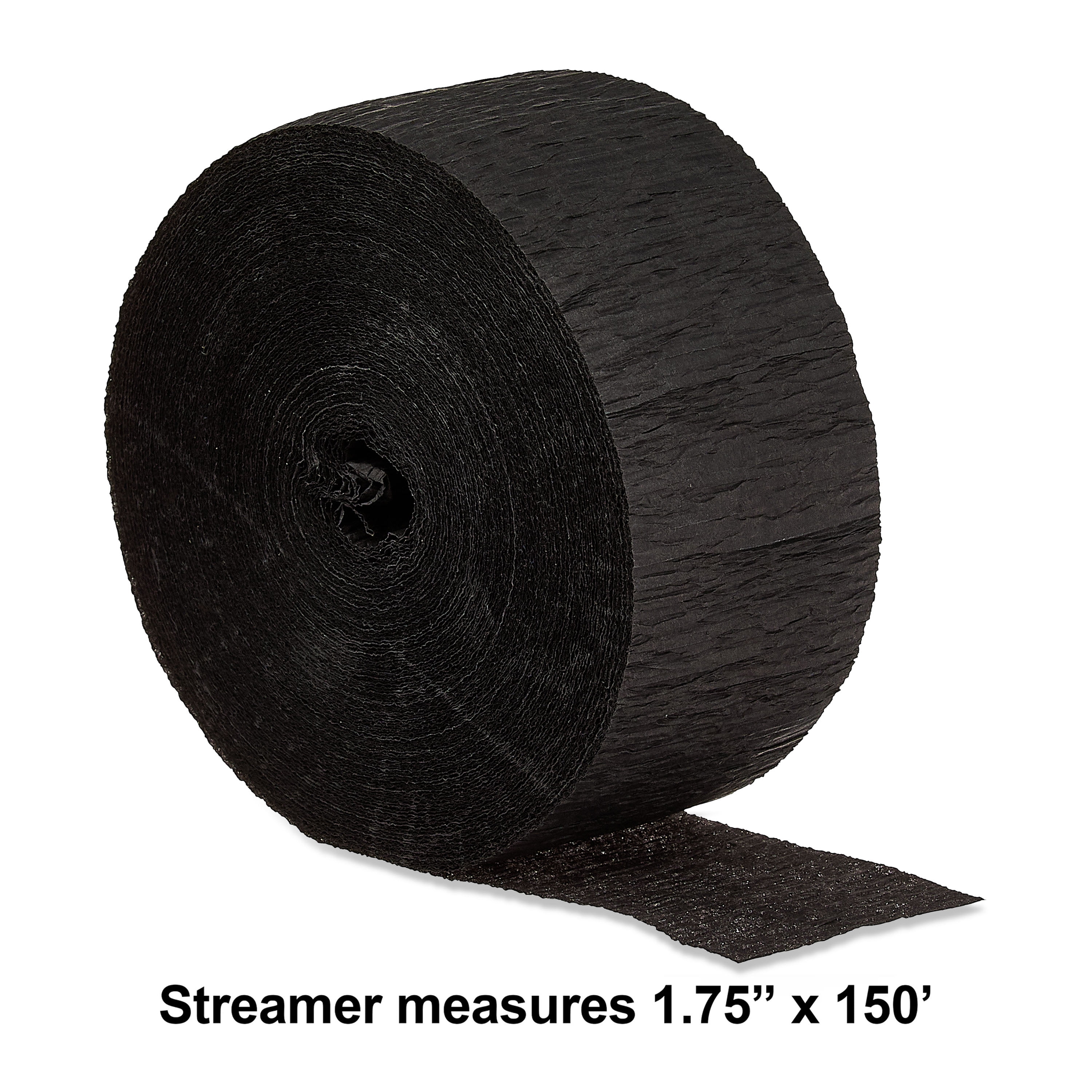 Black Paper Party Streamer, 150', by Way To Celebrate
