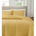 thumbnail image 3 of Brooklyn Loom Classic Solid 100% Cotton 200 Thread Count Percale Mustard Yellow 2-Piece Twin Quilt Set, Solid Casual themed, Adult Bedding, OEKO-TEX Certified, 3 of 10
