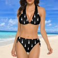 thumbnail image 4 of NICKSUN Women's Bikini Sets, Cute Print Two Piece Bathing Suits Sexy Halter Padded Bikini Swimsuits, 4 of 6