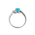 thumbnail image 4 of 0.50 CT Aquamarine Ring 14K White Gold Knot 4 prongs Round, 4 of 7