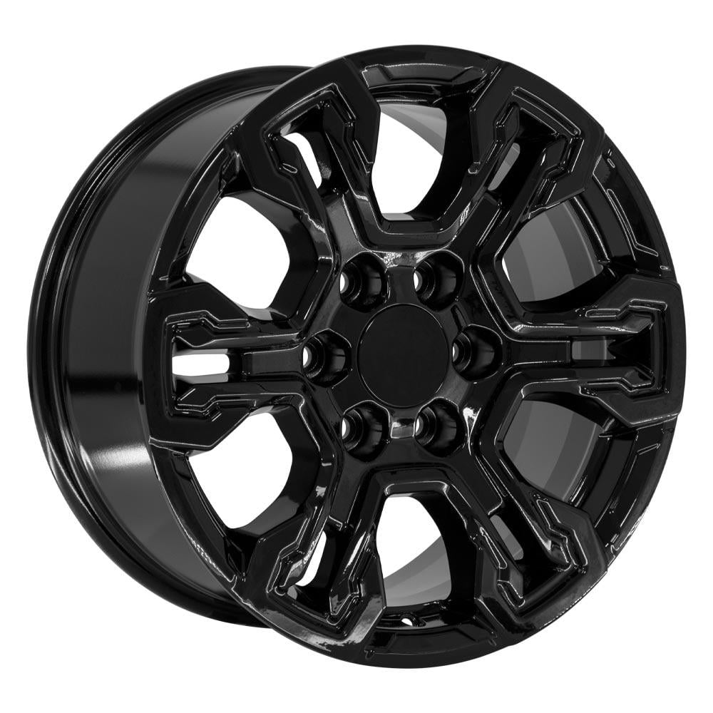 OE Wheels CV65 18 Inch Rims Fit Silverado 1500 ZR2 Style 6x139.7 18x8.5 Gloss Black - Hollander 14089 (Set of 4)