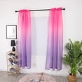 thumbnail image 4 of Gradient Sheer Curtains 1 Panel, 39x78 Inch Semi-Sheer Curtains for Living Room Bedroom, Decor Window Treatments, Soft Light Filtering Scarf Drape Valance, 1Pcs, Pink Purple, Rod Pocket, 4 of 9