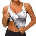 thumbnail image 3 of Fotbe Cute Cat Meadow Sketch Sujetador Deportivo Largo sin Aros para Mujer con Almohadillas y Soporte Medio, Transpirable y Absorbente, Camiseta Tipo Chaleco o Tank Top-X-Large, 3 of 8