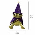 thumbnail image 5 of Halloween Wizard Frogs Plush Toys, Cute Green Frog Stuffed Animal with Witch Hat Cape & Pumpkin, Spooky Soft Frog Plush Doll for Halloween Home Decor & Gift, 5 of 5