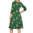 thumbnail image 5 of Women's Cocktail Dresses 3/4 Sleeve Vintage Wedding Guest Christmas Dress for Holiday Parties and Special Events,Green,M, 5 of 5