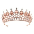 thumbnail image 5 of UPKOCH Rose Gold Rhinestone Tiara for Women Durable Alloy Crown Ideal for Weddings Parties and Photos, 5 of 8