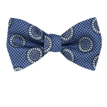 Men's Blue Silk Self Tie Bowtie Tie Yourself Bow Ties