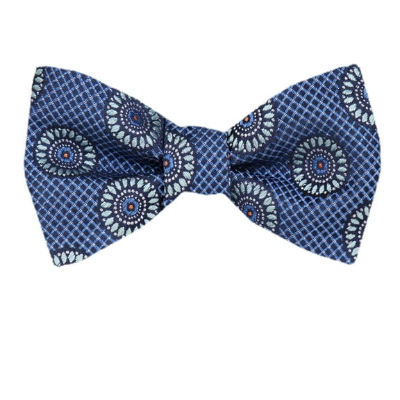Men's Blue Silk Self Tie Bowtie Tie Yourself Bow Ties