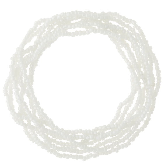 12 Pack: Shiny White Glass Seed Beads - 6/0 by Bead Landing