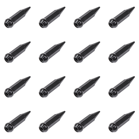 (16 Pack) MSA Spike Tapered Lug Nut 12mm x 1.50mm Thread Pitch Black For POLARIS RZR S4 900 2018