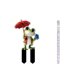 thumbnail image 2 of Estaca de Jardín, Adorno de Rana, Figura Decorativa para Exteriores con Ramo de Flores, Arte para Césped, Decoración para Macetas, 100g para Jardín, Parterre., 2 of 3