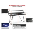 thumbnail image 2 of OSP Home Furnishings Glitch Battlestation Gaming Desk with Bluetooth RGB LED Lights, Red, 2 of 2
