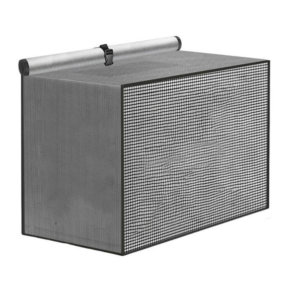 Funda para Aire Acondicionado Protector Exterior Unidad Ventana Tela Impermeable Malla Transpirable Contra Polvo Mojado Adecuada para Sala de Estar Ap Negro