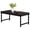 Black, variant on Fnova 55.12" Dining Table, 3.94" Thick Board Metal Frame Modern Dining Table for Kitchen, Living Room, Home, Family Gatherings & Daily Use
