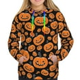 thumbnail image 4 of Hoodies for Women - Halloween Pumpkins Comfrt Colour Drawstring Women'S Fashion Hoodies & Sweatshirts, Fall Outfits Clothes for Women 2024 Pullover with Kangaroo Pocket, 4 of 7