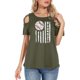 thumbnail image 2 of Camiseta estampada con estilo para mujer, blusa de manga corta, cuello redondo, camisetas informales OAVQHLG3B Store lin121212, 2 of 4