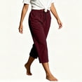 thumbnail image 6 of Tsesme Corduroy Capris for Women Drawstring Elastic Waist Cropped Trousers with Pockets Fall Loose Fits Comfy Bottom Daily Wear, 6 of 8