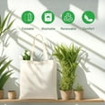 thumbnail image 3 of CNV 1-Pack to 6-Pack Available Standard 14"x15" Premium Canvas Tote Bags,Load 55lbs,Reusable canvas bag made of 6oz of natural canvas with Handles for Gift-Giving,Work,DIY Projects,Shopping(1 Pack), 3 of 9
