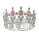 thumbnail image 1 of Uxcell Mini Toppers de Corona para Pastel, Tiara de Reina Princesa Pequeña con Cristal para Decoración de Pastel de Cumpleaños, Plata/Rosa, 1 of 6