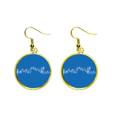 thumbnail image 1 of Azul jumpg musica 5-le personal Ear Dangle Golden Drop Earring Jewelry Mujer Unbranded M, 1 of 3