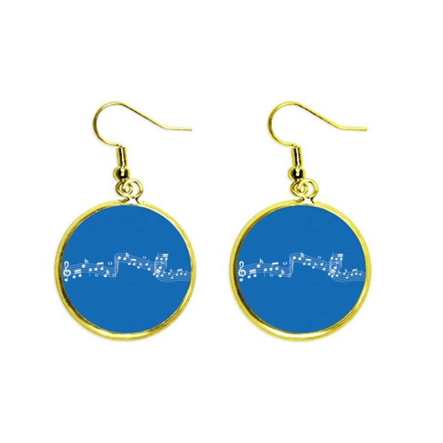 Azul jumpg musica 5-le personal Ear Dangle Golden Drop Earring Jewelry Mujer Unbranded M