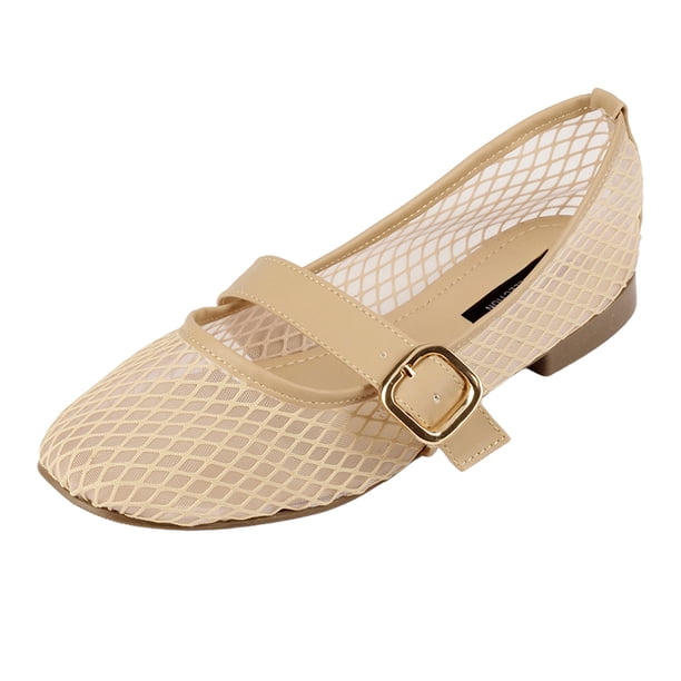 Mary jane Exterior Textil Color Beige Para Mujer De RBBASICS