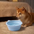 thumbnail image 5 of Collapsible Silicone Slow Feeder Pet Bowl Portable Anti Slip Suction Travel Food Water Dish For Dogs Cats Outdoor Use(Blue-15cm), 5 of 5