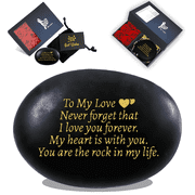 Anniversary Wedding Gifts for Him Her Boyfriend Girlfriend Husband Wife, Unique Engraved Rock Gifts with Romantic Words, 2.3-3.5 inches Stones Gifts