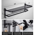 thumbnail image 3 of Towel Rack for Bathroom Towel Holder for Bathroom Wall Mounted,Black Towel Bar Storage, 3 of 12