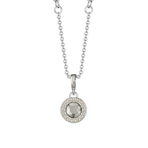 Collar para Mujer con Cristal Fino Swarovski Rosetti– Bañado en Rodio- Collar Elegante y Brillante-Collares de Mujer de Moda- Joyería para Mujer de Moda- Regalo especial Ortiz Espinosa Temporada