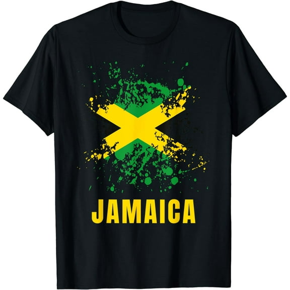 t-shirt Jamaica Retro Vintage Watercolors Sport Jamaican Flag T-Shirt mens，black，women，funny，journey，Crew Neck, Short Sleeve,printing