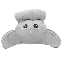 HONITANO 1Pcs Back Rest Cushion Pillow Grey Plush PP Cotton Adjustable Support Bed Use Rectangular